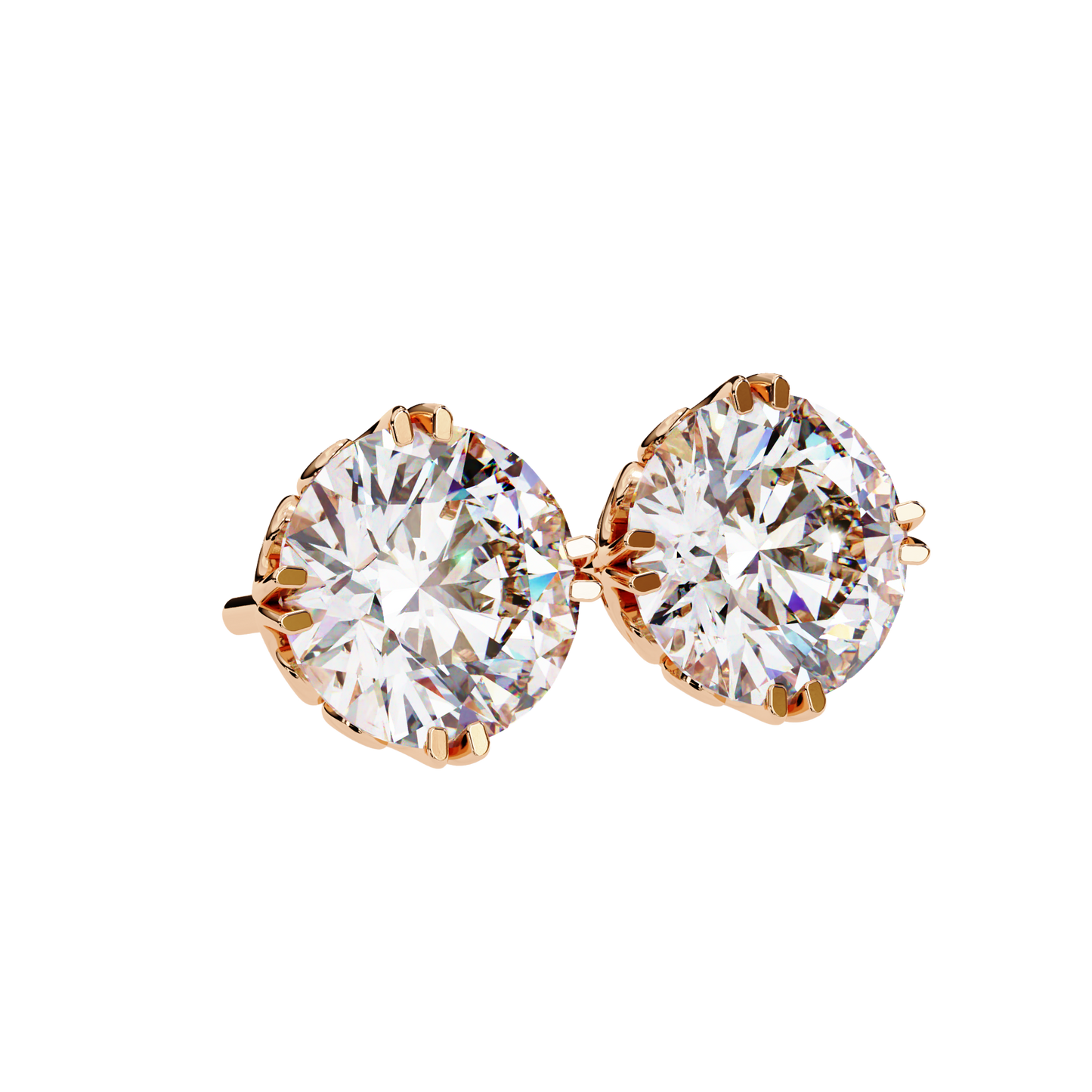 Vintage Filigree Diamond Studs