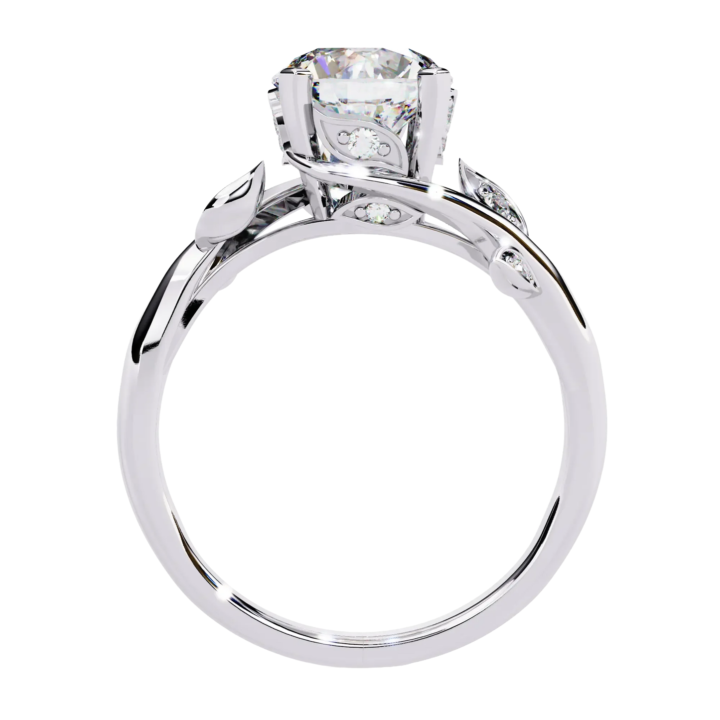 Nature-Inspired Solitaire Diamond Ring Carat Link Jewels