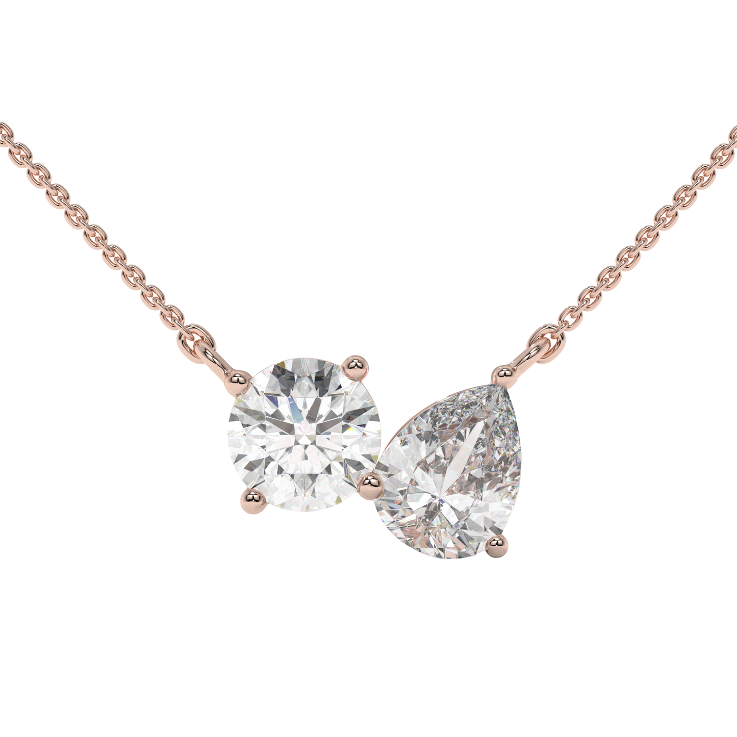Twin Spark Pendant Necklace