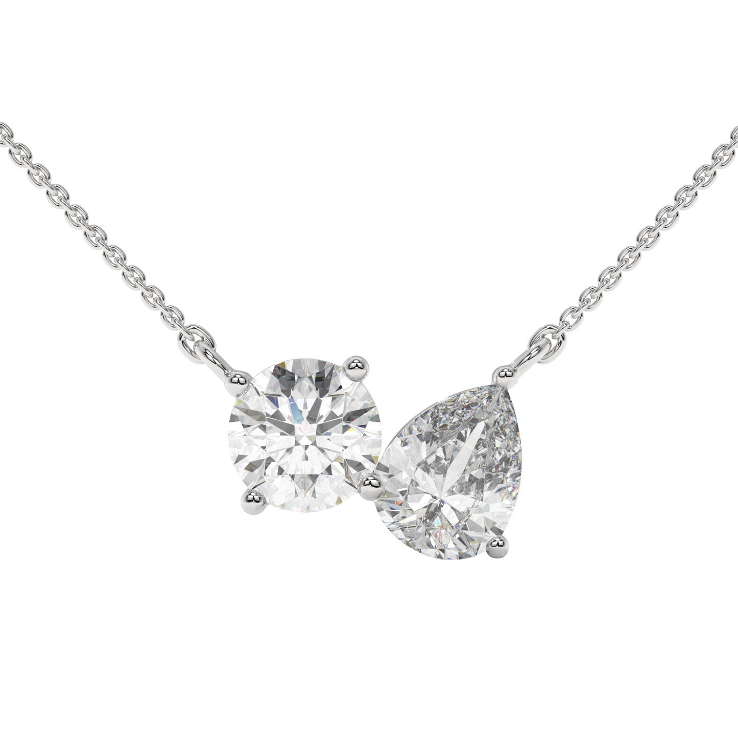 Twin Spark Pendant Necklace