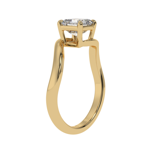 Timeless Twist Asscher Solitaire Ring - Caratlink