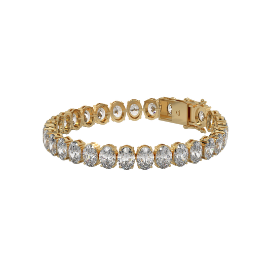 Classic Oval Diamond Tennis Bracelet Caratlink