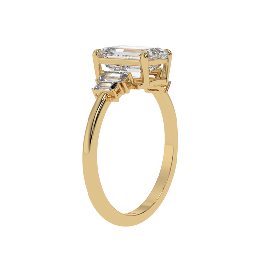 Classic Trilogy Emerald Ring - Caratlink