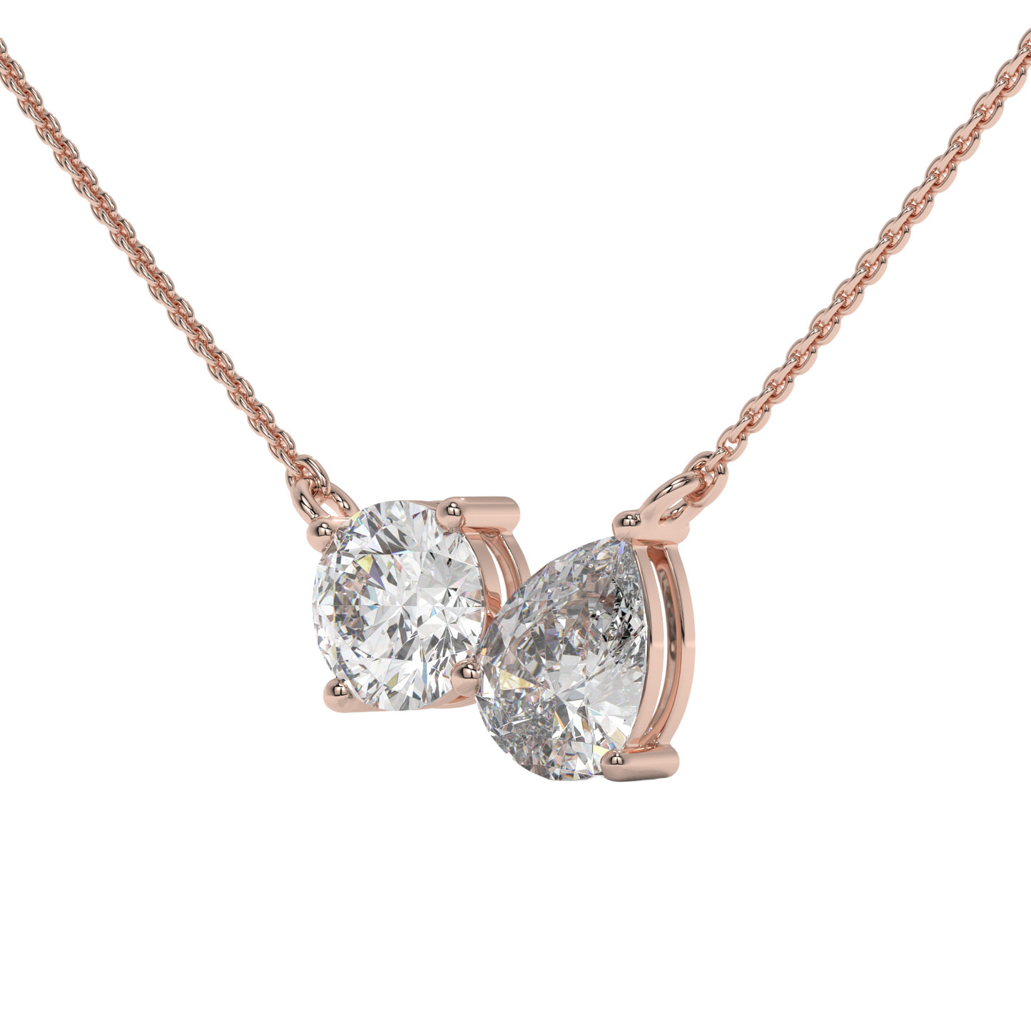 Twin Spark Pendant Necklace