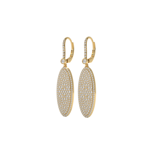 Luminous Oval Drop Earrings Caratlink