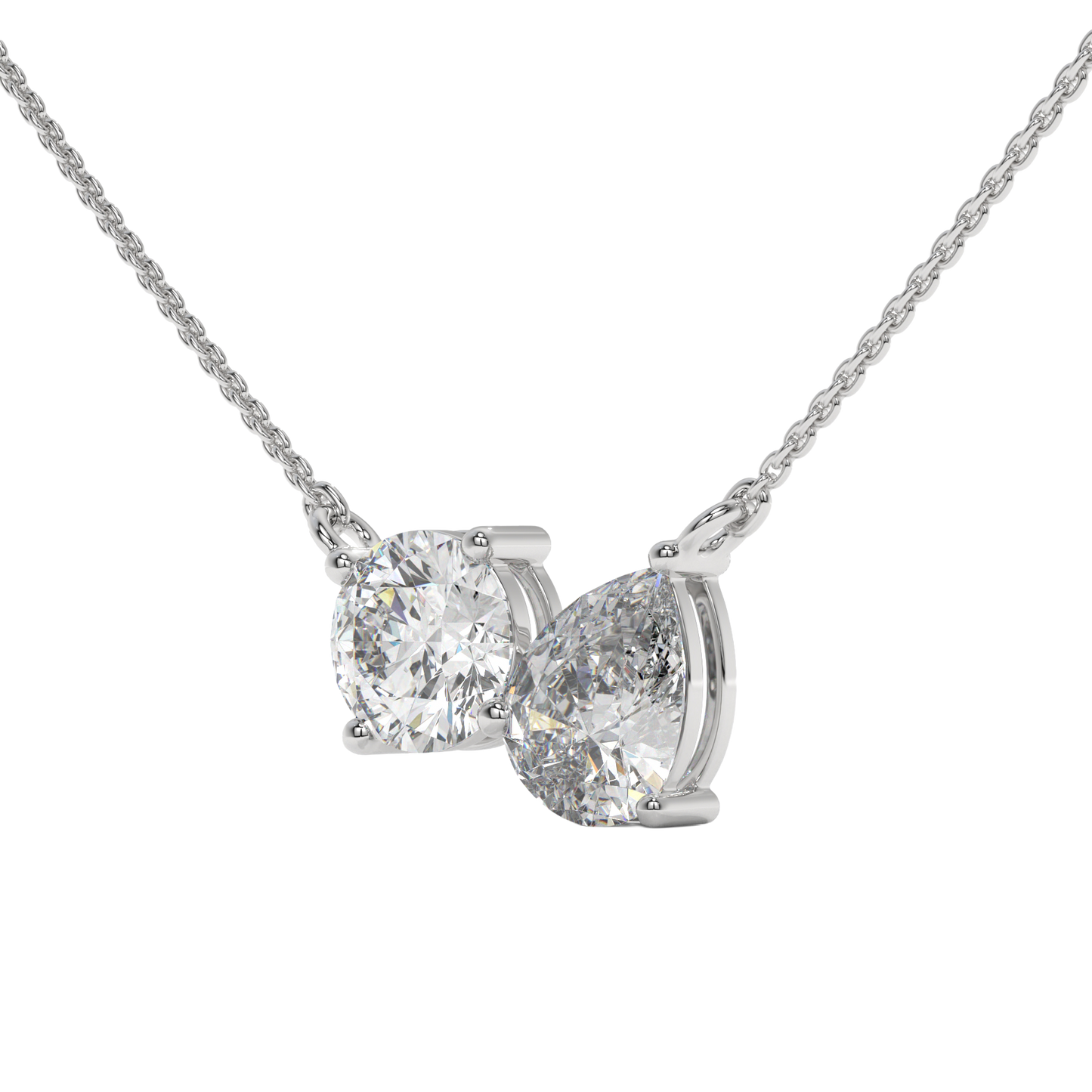 Twin Spark Pendant Necklace