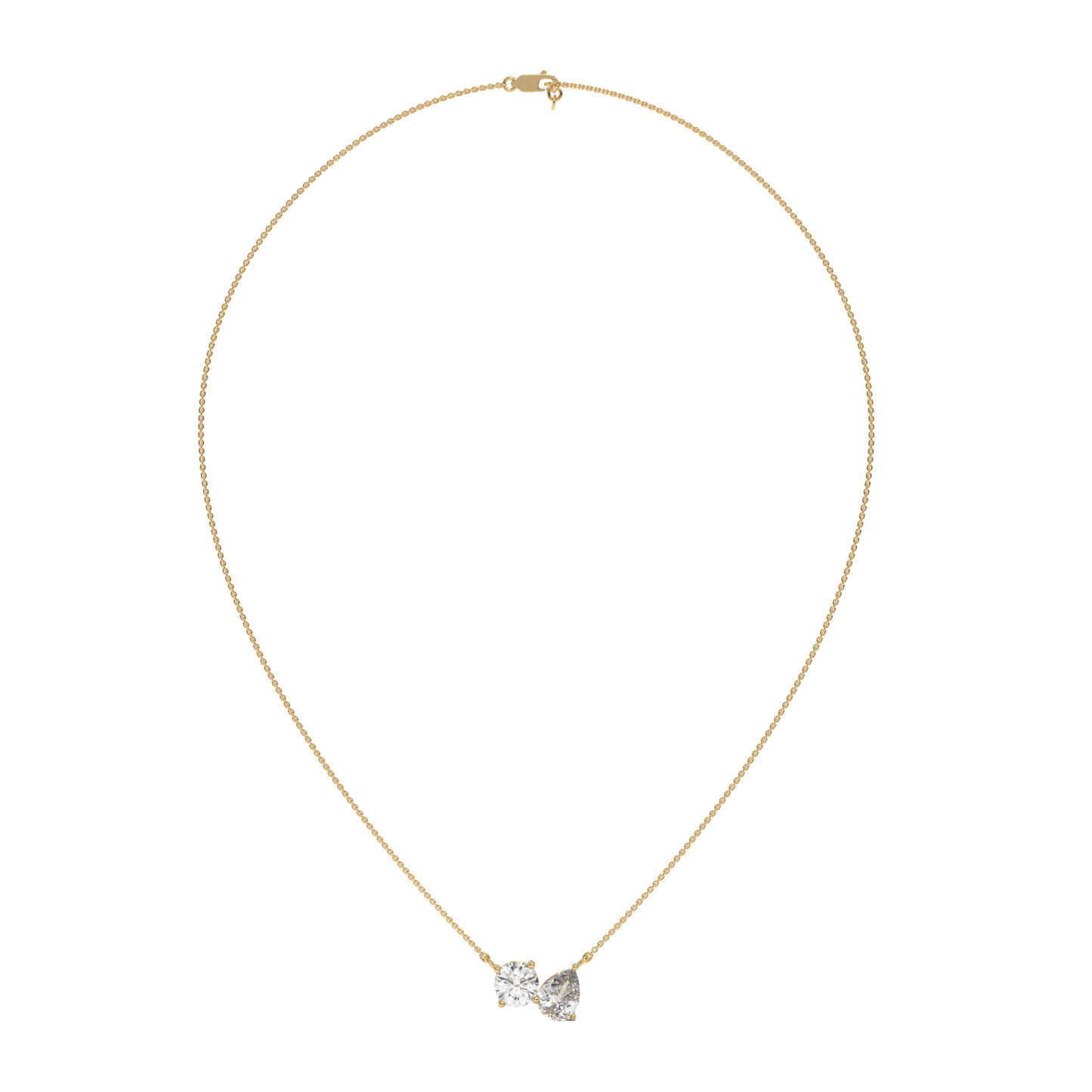 Twin Spark Pendant Necklace