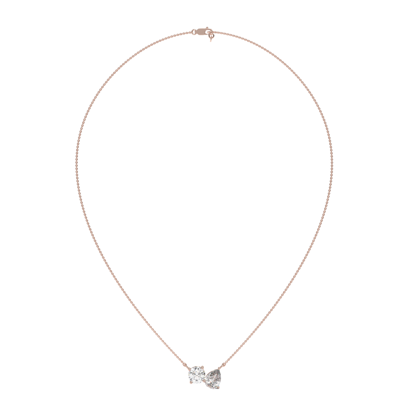 Twin Spark Pendant Necklace