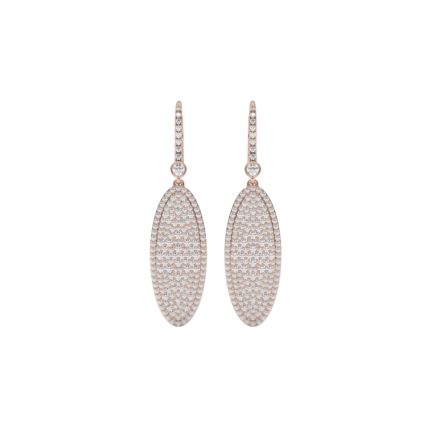 Luminous Oval Drop Earrings