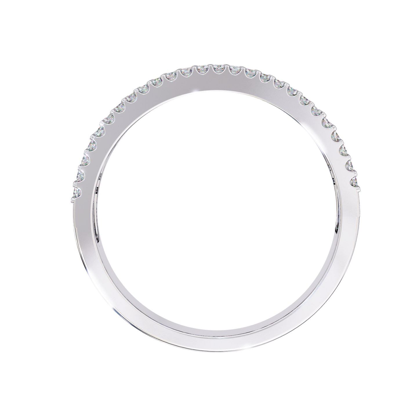 Baguette and Round Diamond Band Carat Link Jewels