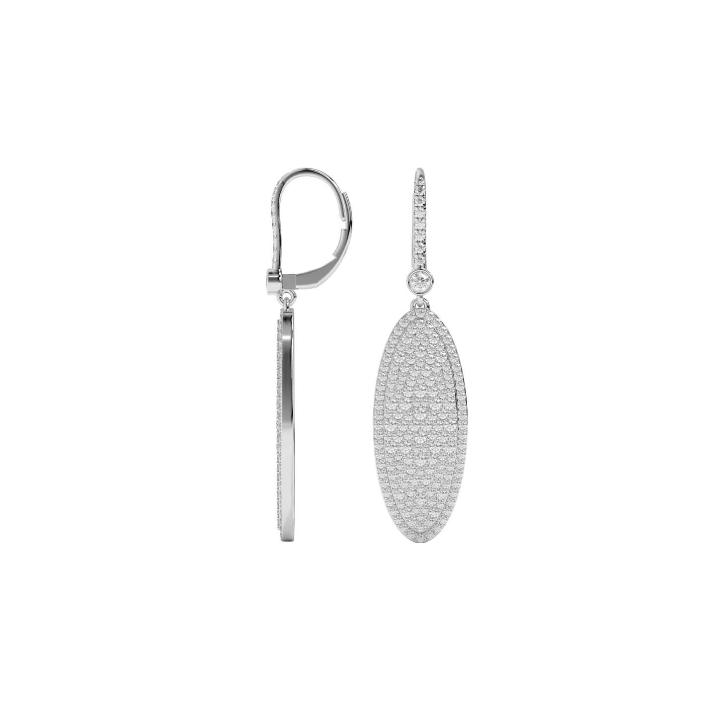 Luminous Oval Drop Earrings