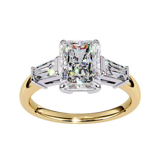 Radiant Three-Stone Diamond Ring Carat Link Jewels