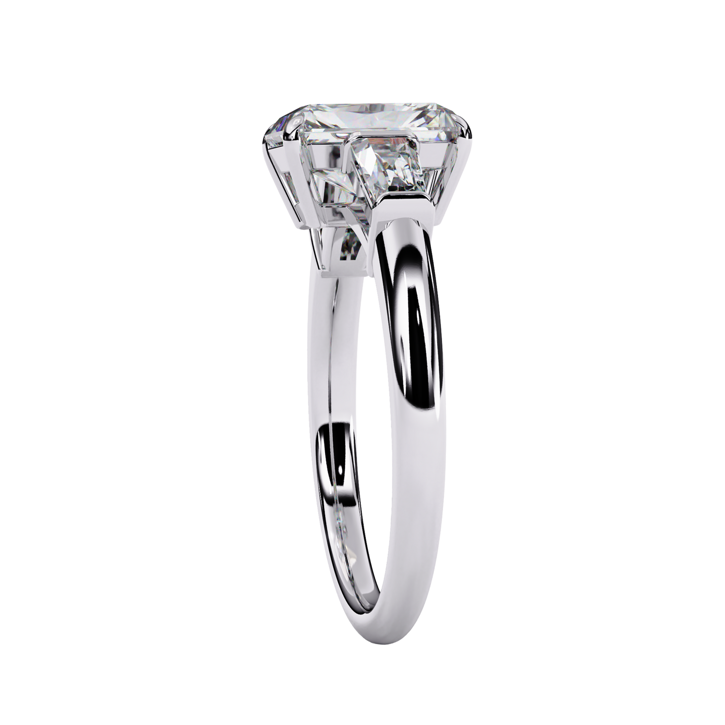Radiant Three-Stone Diamond Ring Carat Link Jewels