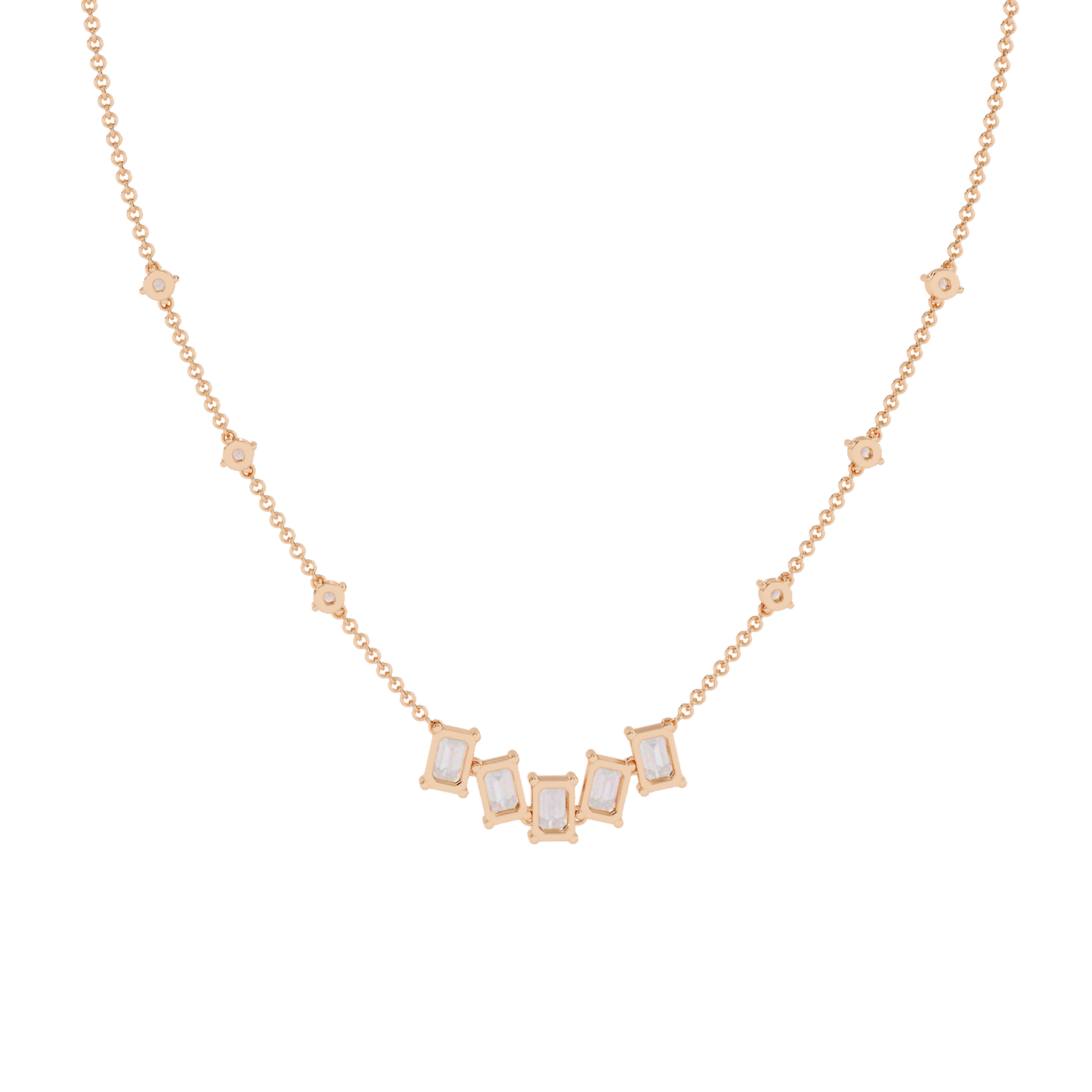 Emerald Symphony Diamond Necklace