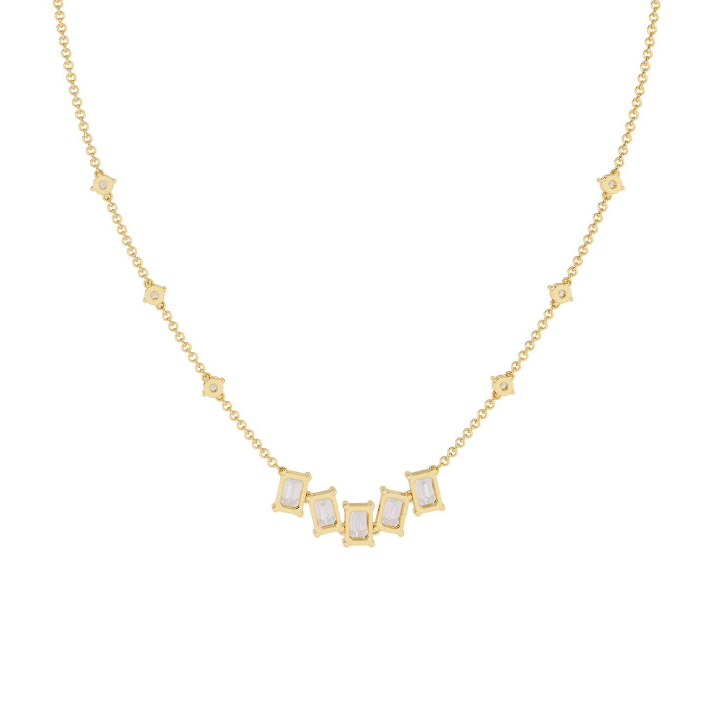 Emerald Symphony Diamond Necklace