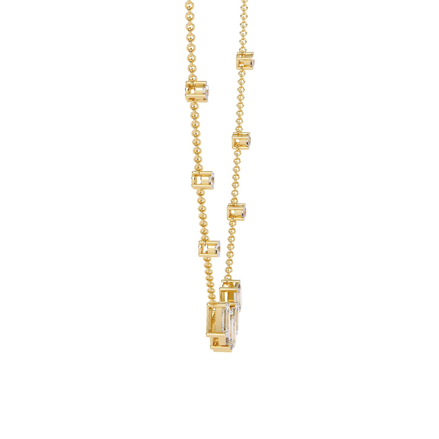 Emerald Symphony Diamond Necklace