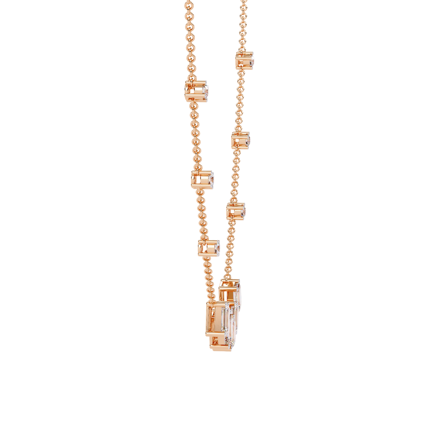 Emerald Symphony Diamond Necklace