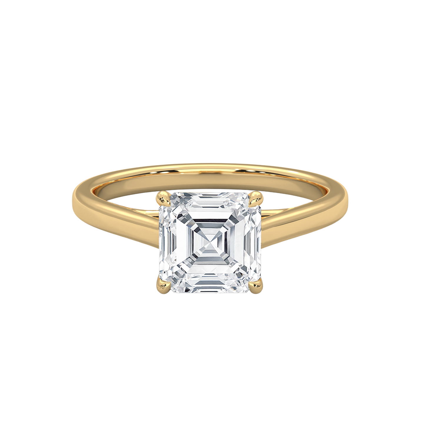Classic Asscher Cut Diamond Ring Carat Link Jewels