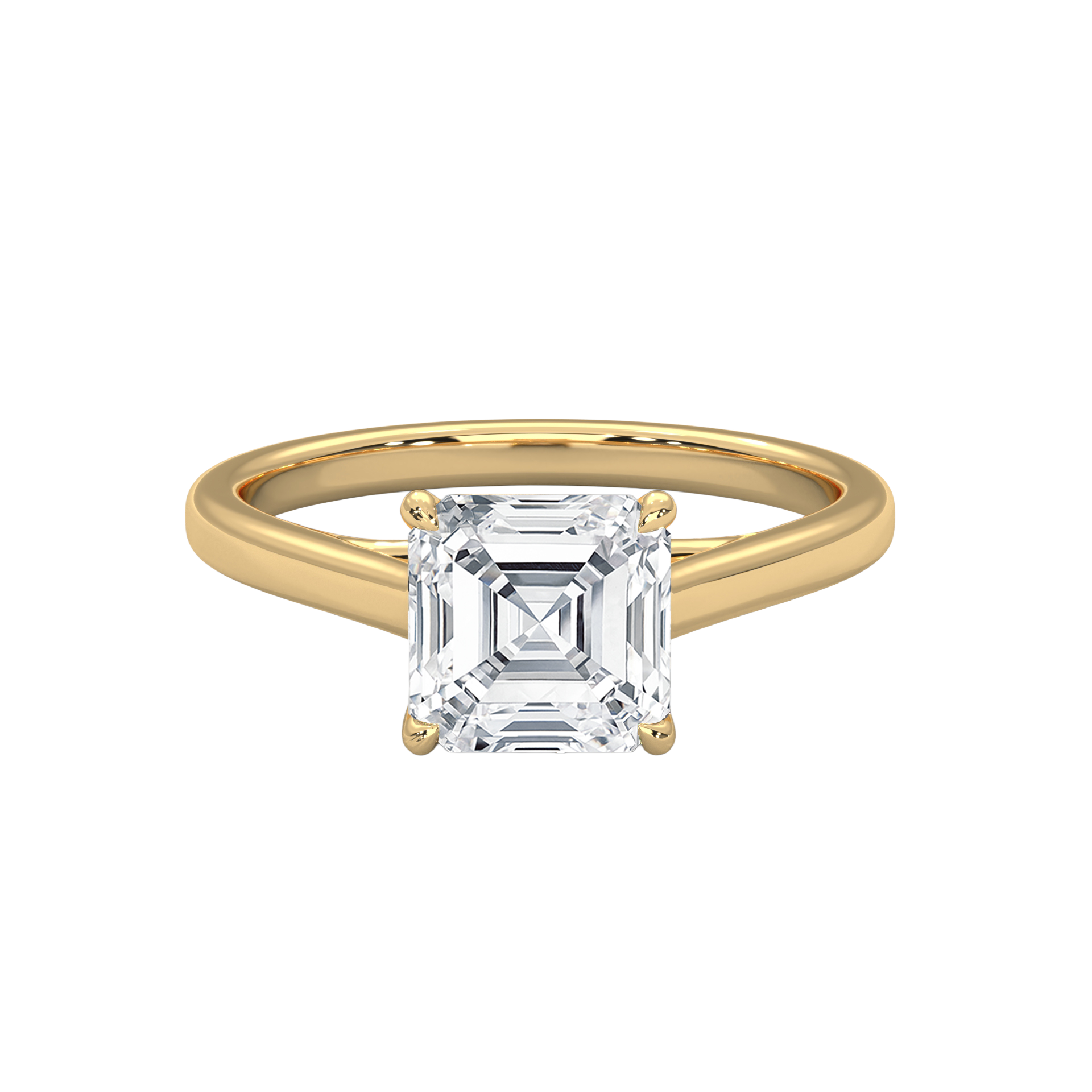 Classic Asscher Cut Diamond Ring Carat Link Jewels