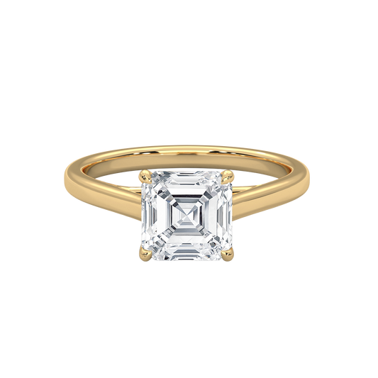 Classic Asscher Cut Diamond Ring