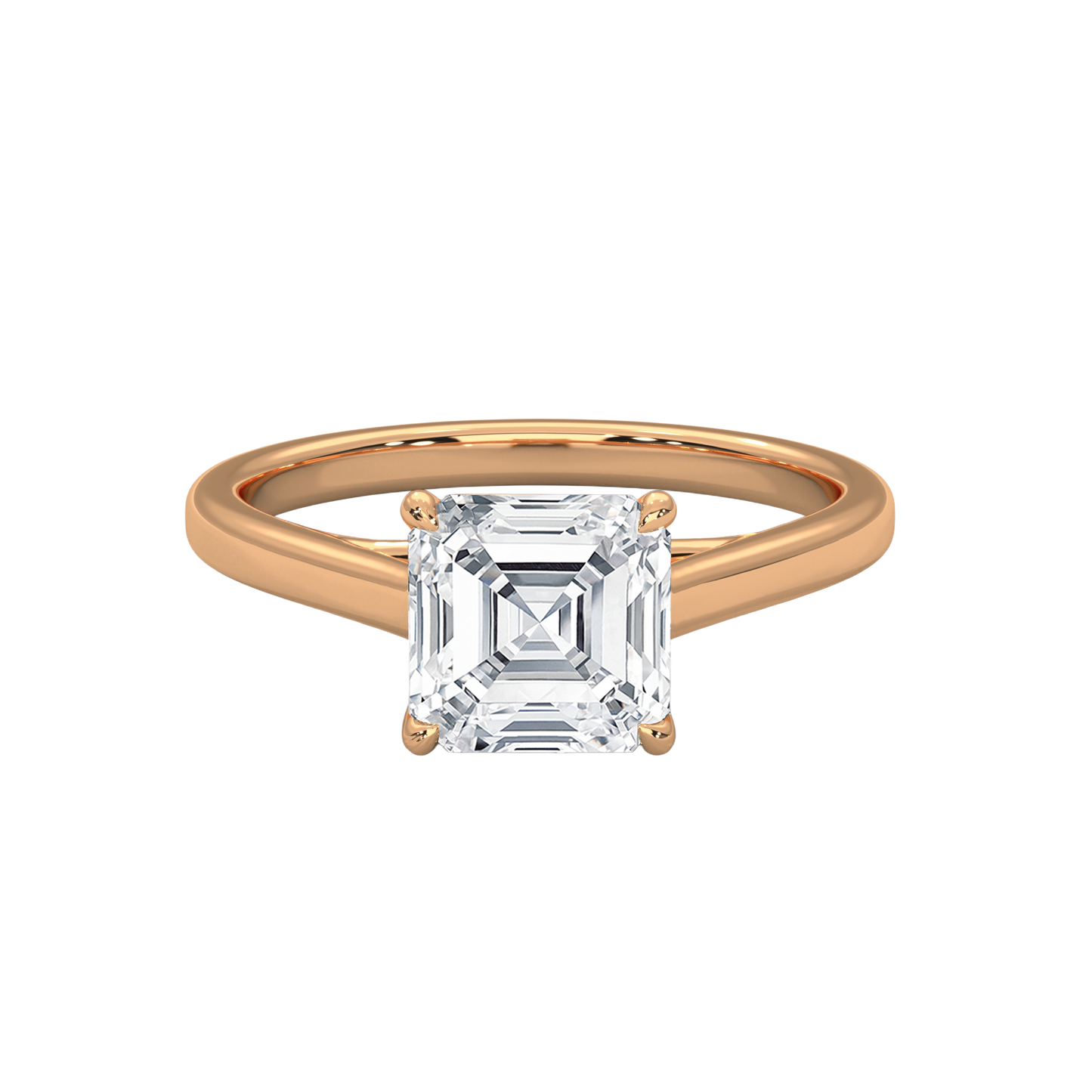 Classic Asscher Cut Diamond Ring Carat Link Jewels