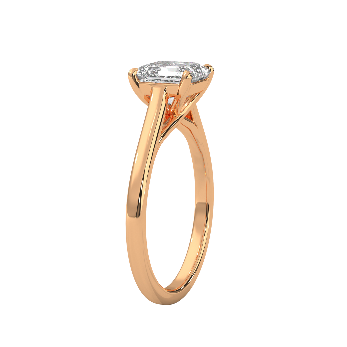 Classic Asscher Cut Diamond Ring Carat Link Jewels