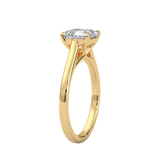Classic Asscher Cut Diamond Ring