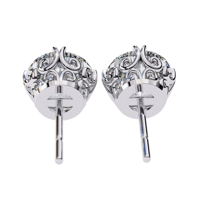 Vintage Filigree Diamond Studs CaratLink