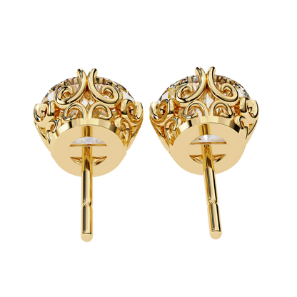 Vintage Filigree Diamond Studs CaratLink