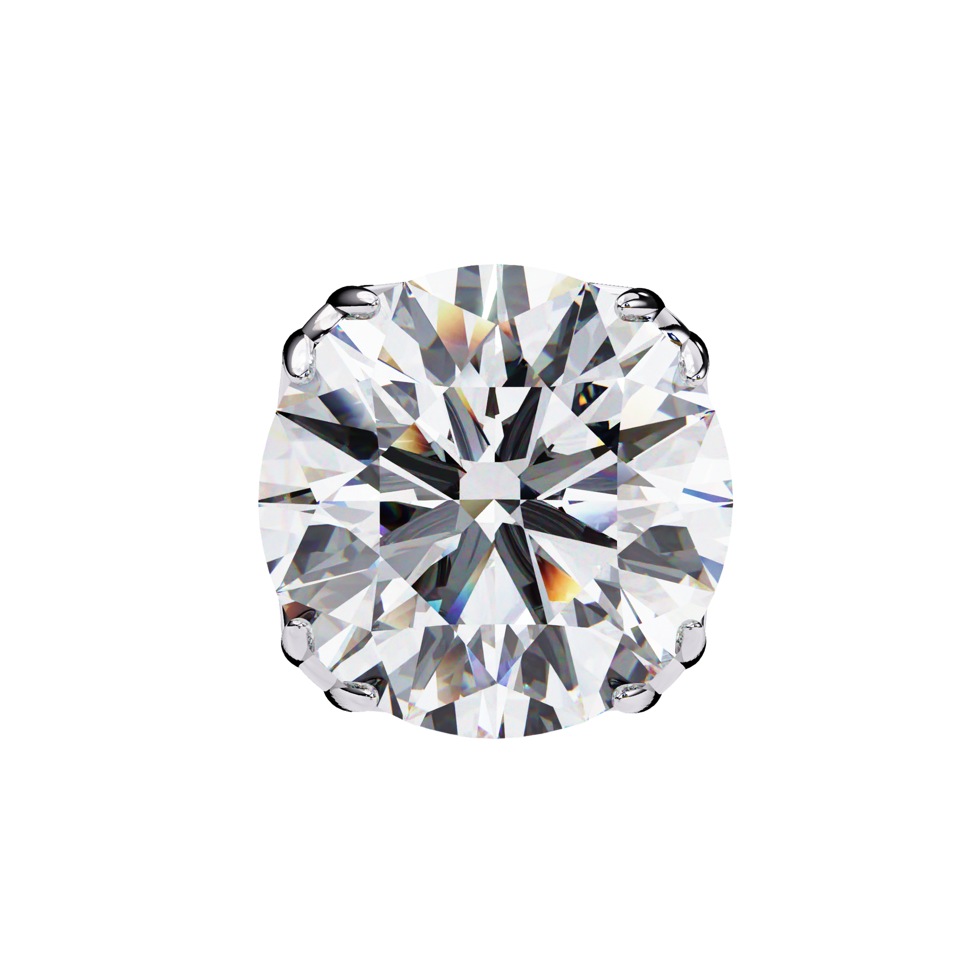 Classic Round Solitaire Diamond Stud Earrings Caratlink