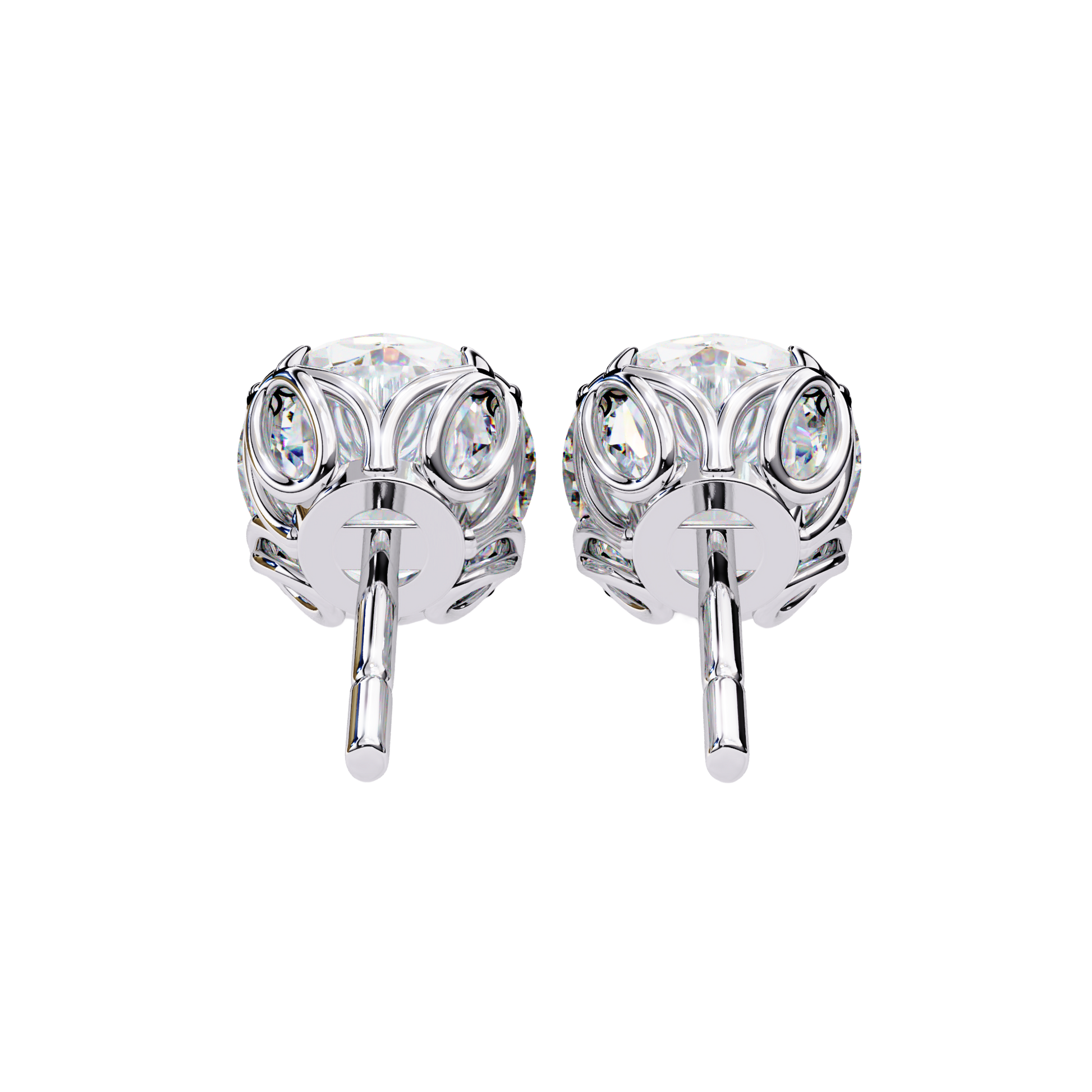 Classic Round Solitaire Diamond Stud Earrings Caratlink