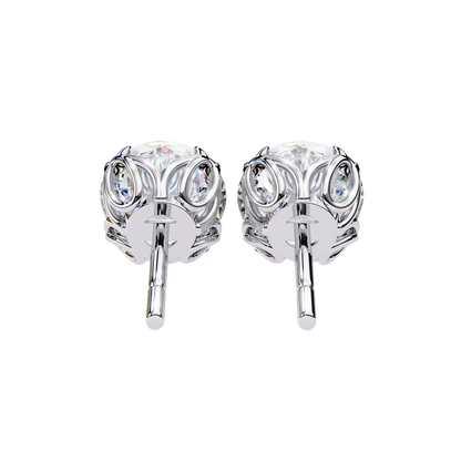 Classic Round Solitaire Diamond Stud Earrings Caratlink
