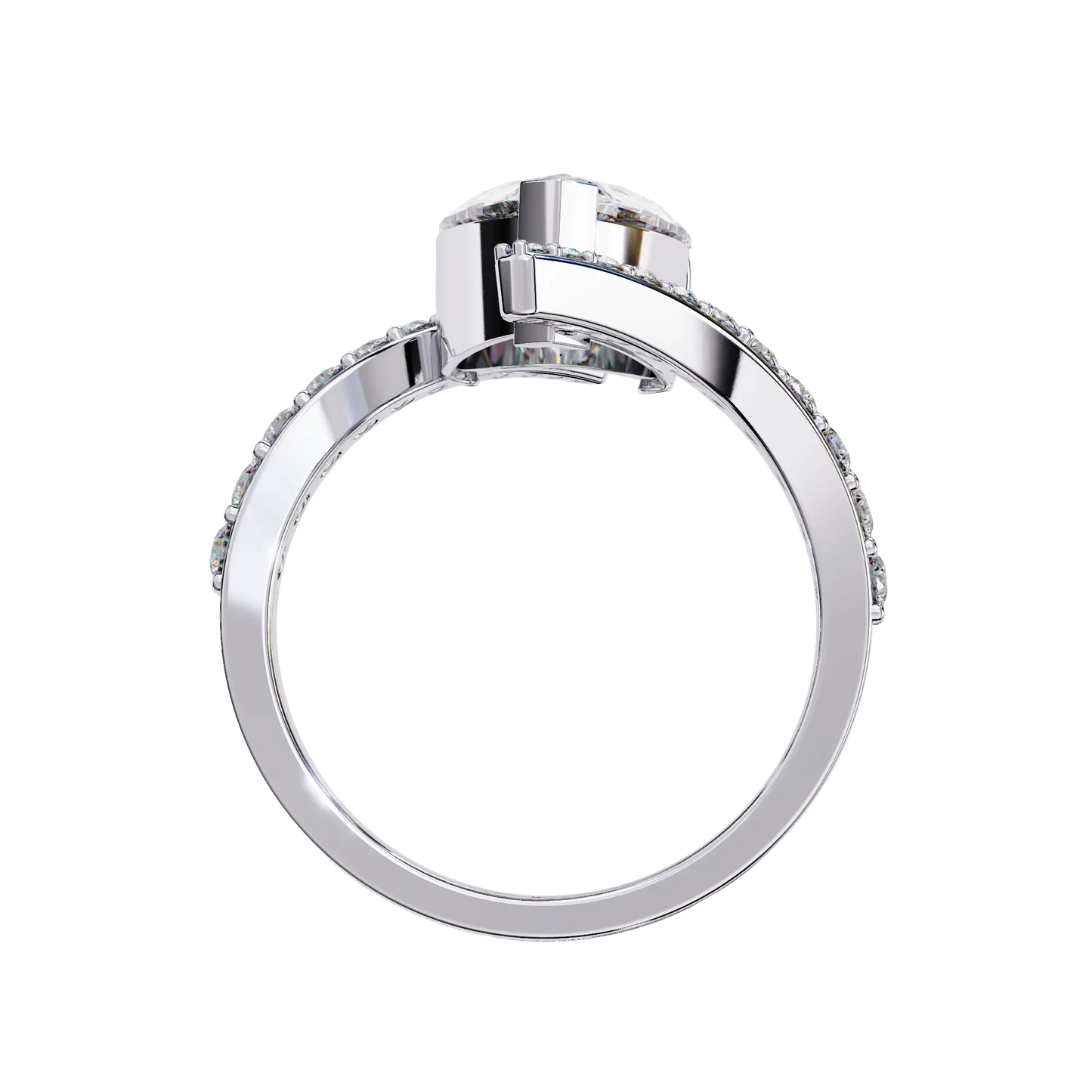 Pear Solitaire Ring