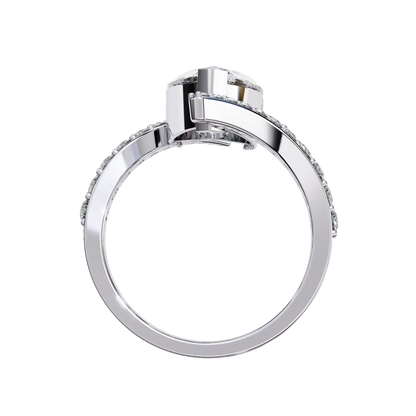 Pear Solitaire Ring