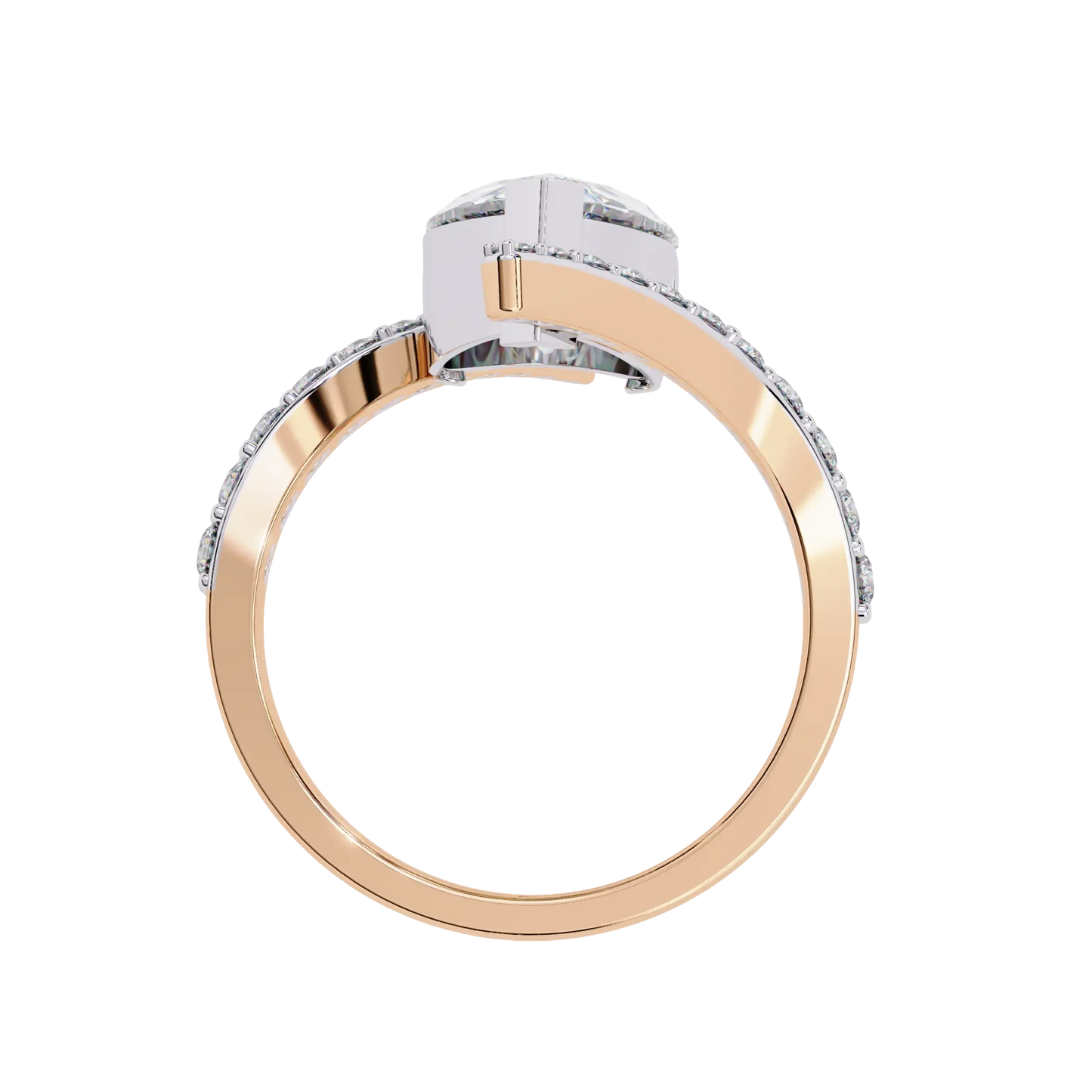 Pear Solitaire Ring