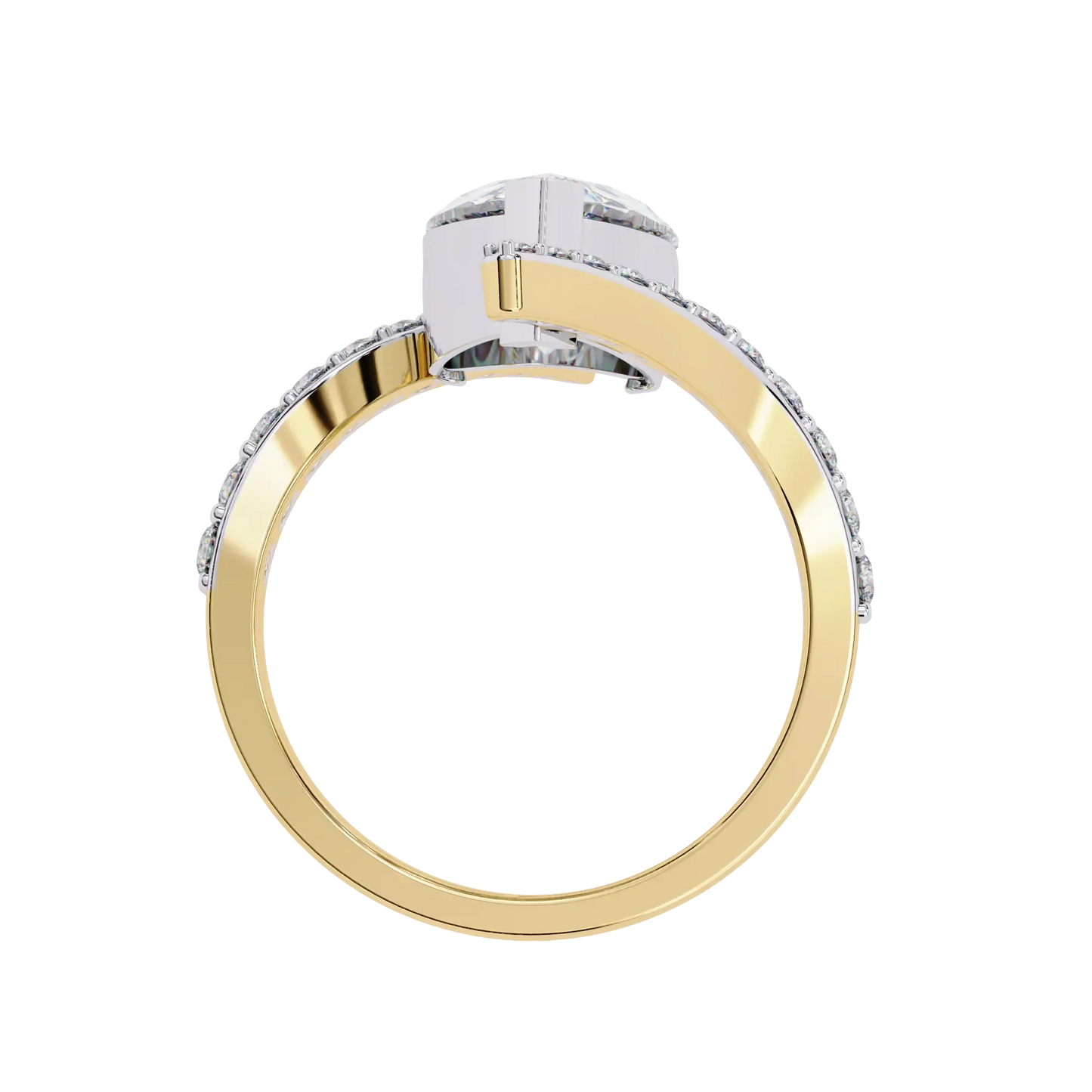 Pear Solitaire Ring