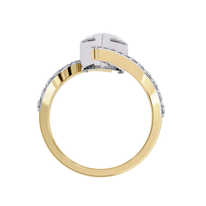 Pear Solitaire Ring