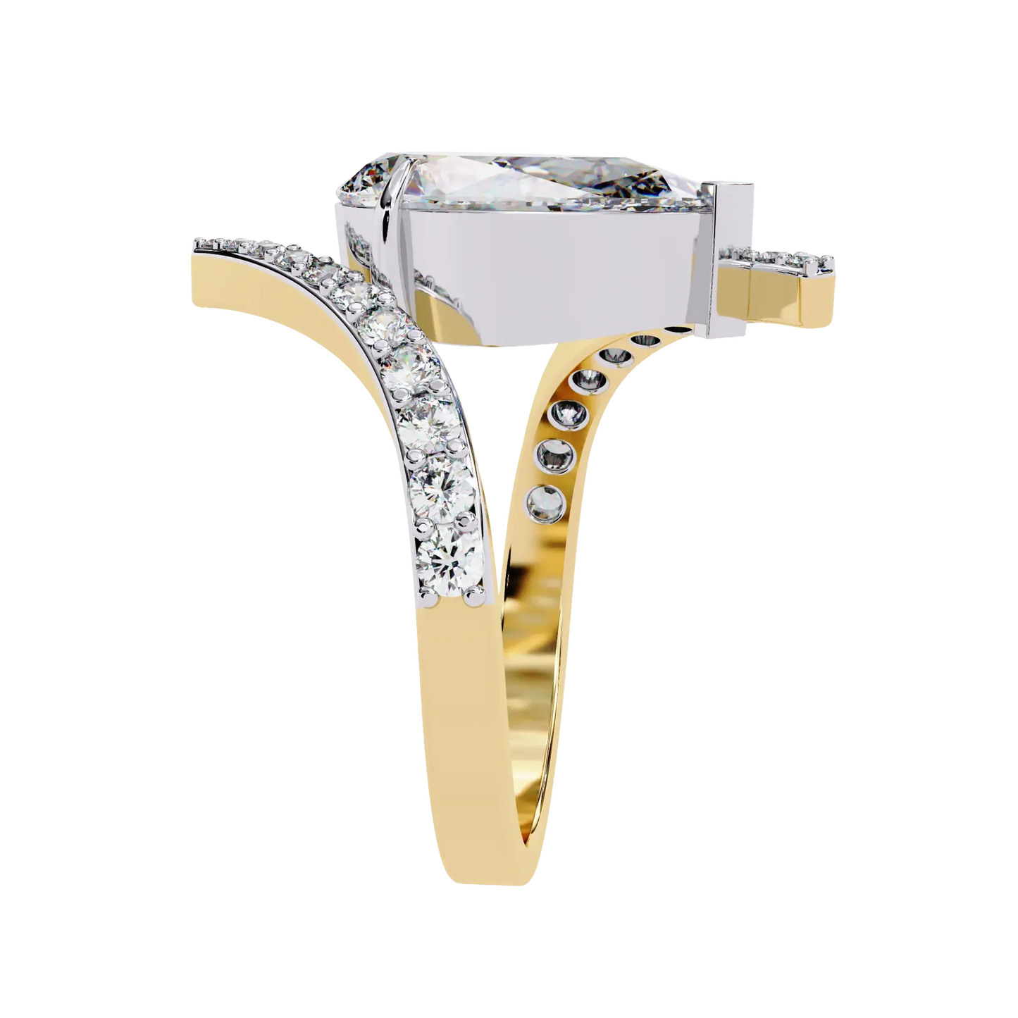 Pear Solitaire Ring