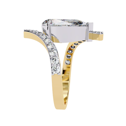 Pear Solitaire Ring