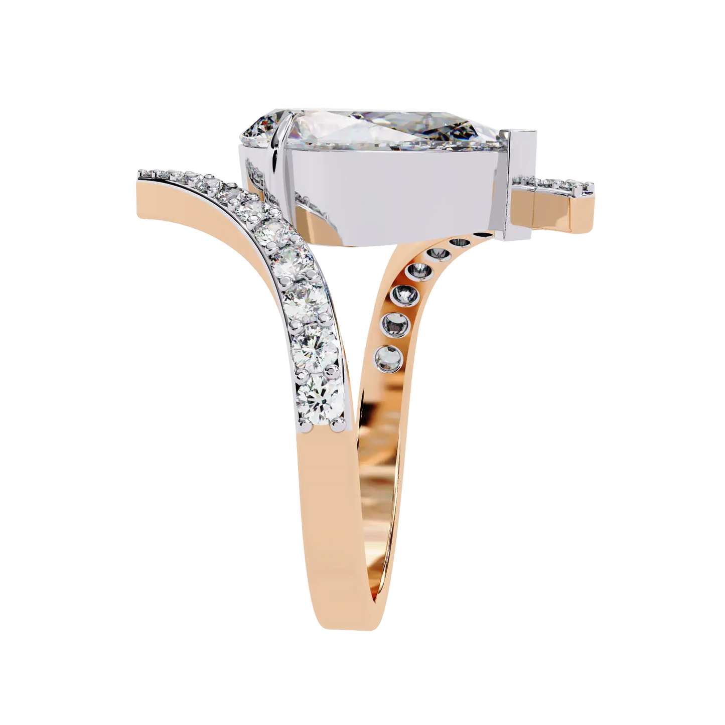 Pear Solitaire Ring