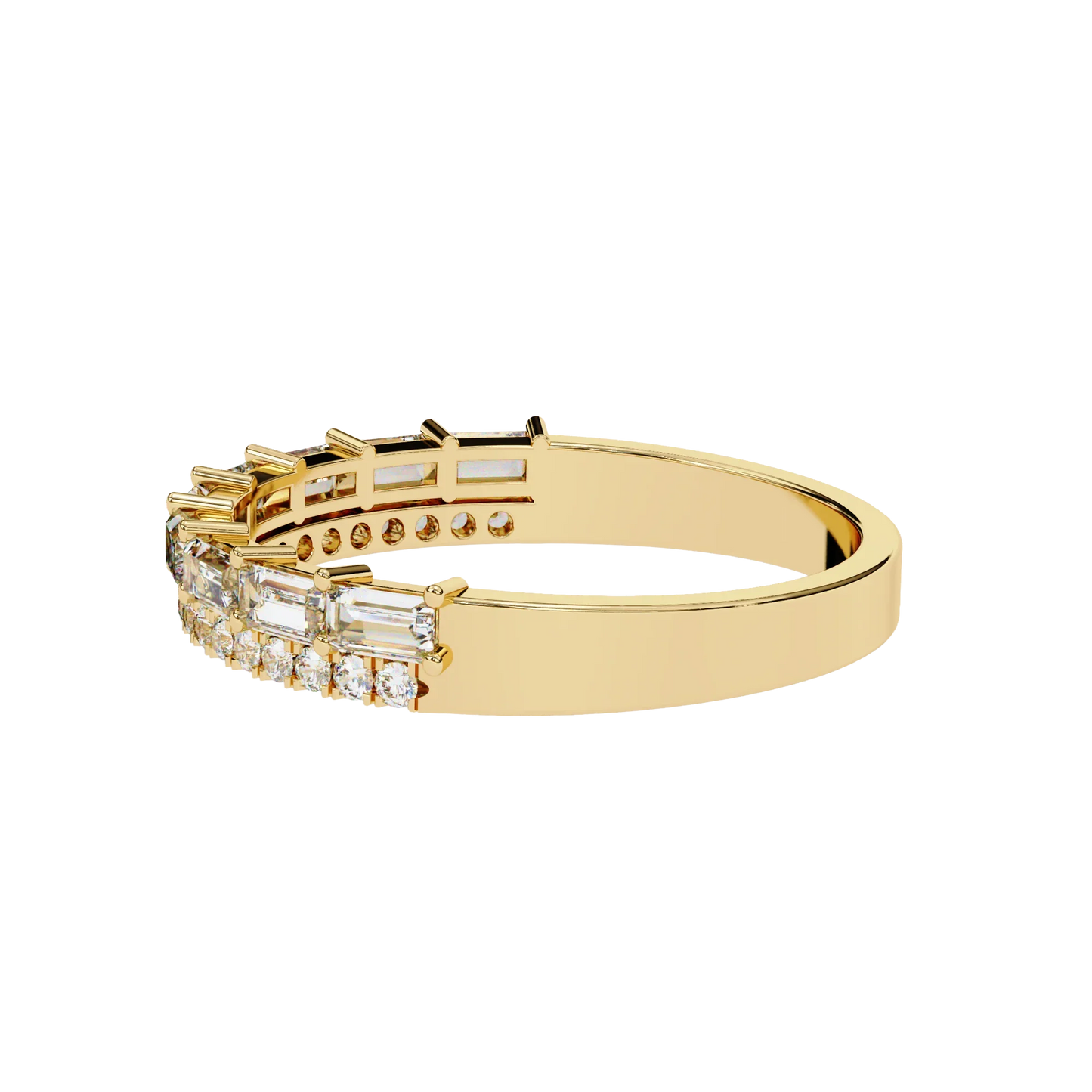 Radiant Harmony Gold Diamond Band Carat Link Jewels