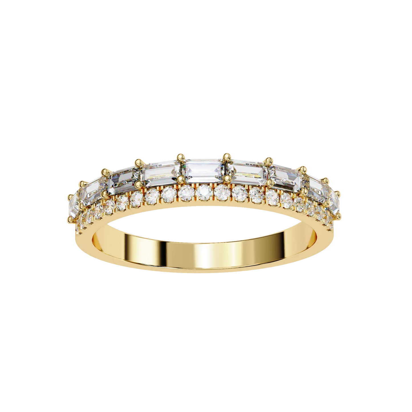 Radiant Harmony Gold Diamond Band Carat Link Jewels