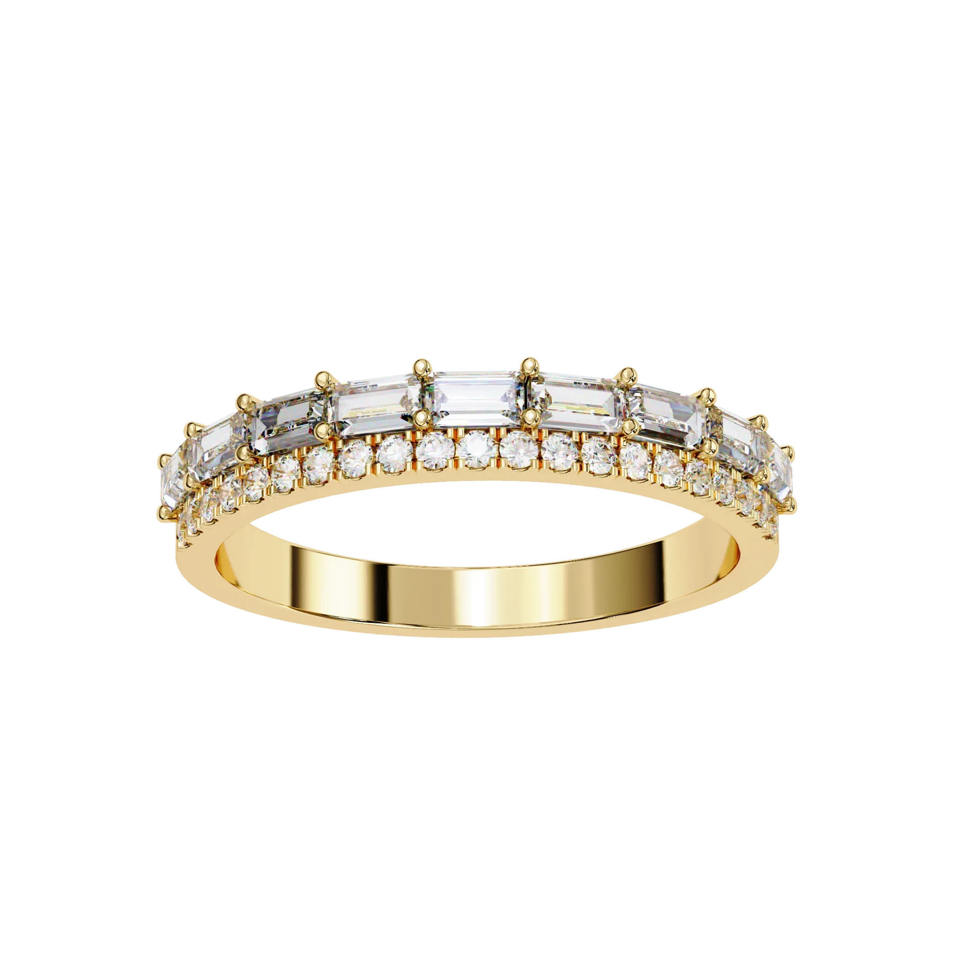 Radiant Harmony Gold Diamond Band Carat Link Jewels