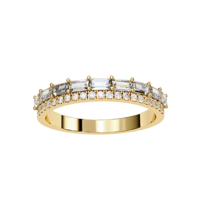 Radiant Harmony Gold Diamond Band Carat Link Jewels