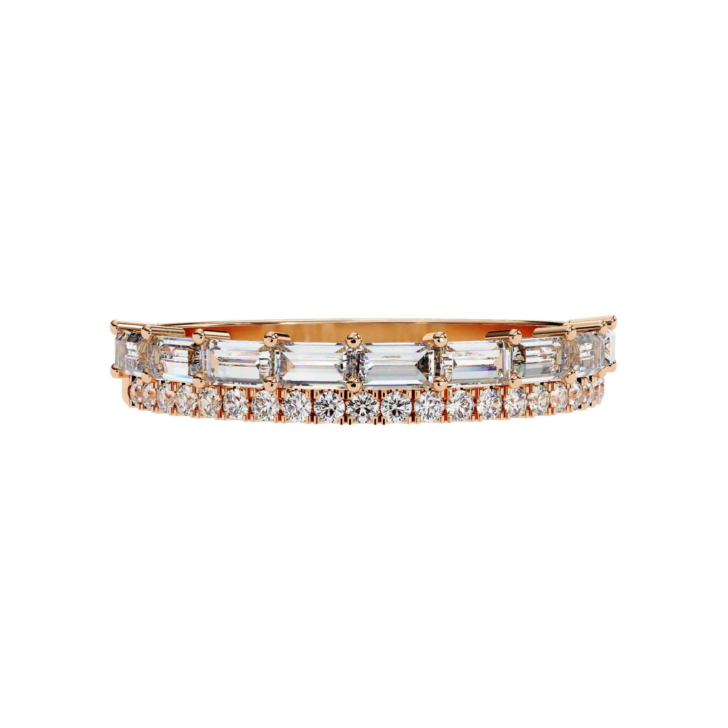 Radiant Harmony Gold Diamond Band Carat Link Jewels