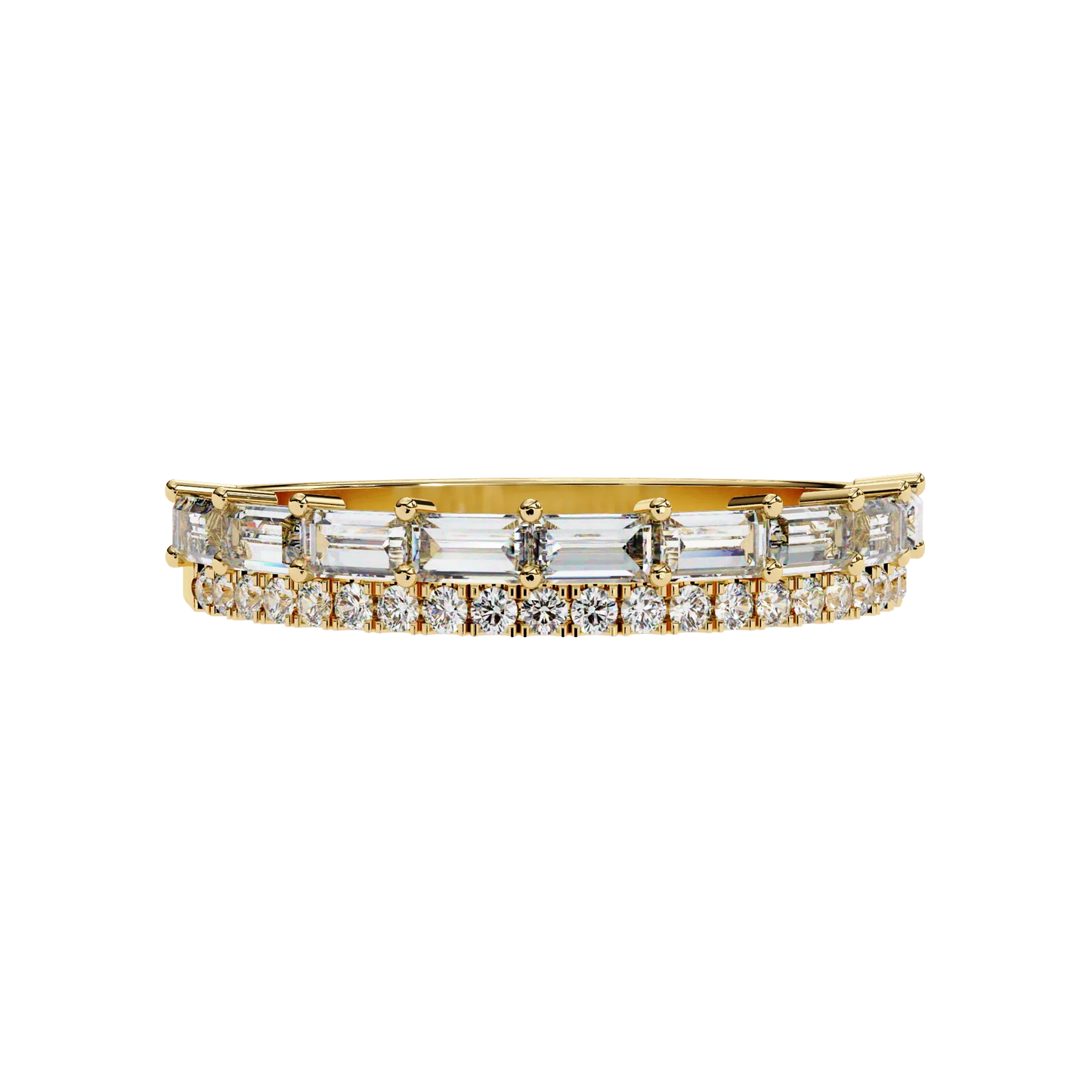 Radiant Harmony Gold Diamond Band Carat Link Jewels