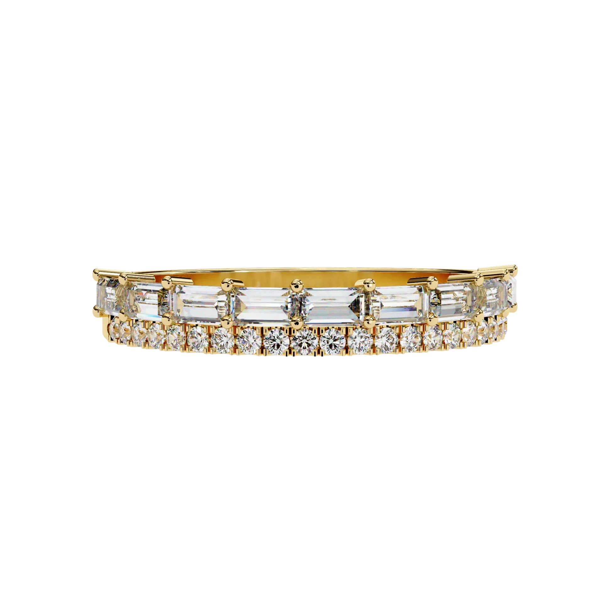 Radiant Harmony Gold Diamond Band Carat Link Jewels