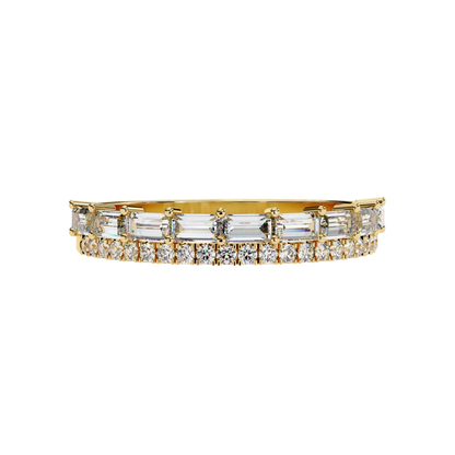 Radiant Harmony Gold Diamond Band Carat Link Jewels