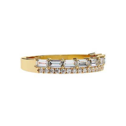 Radiant Harmony Gold Diamond Band Carat Link Jewels