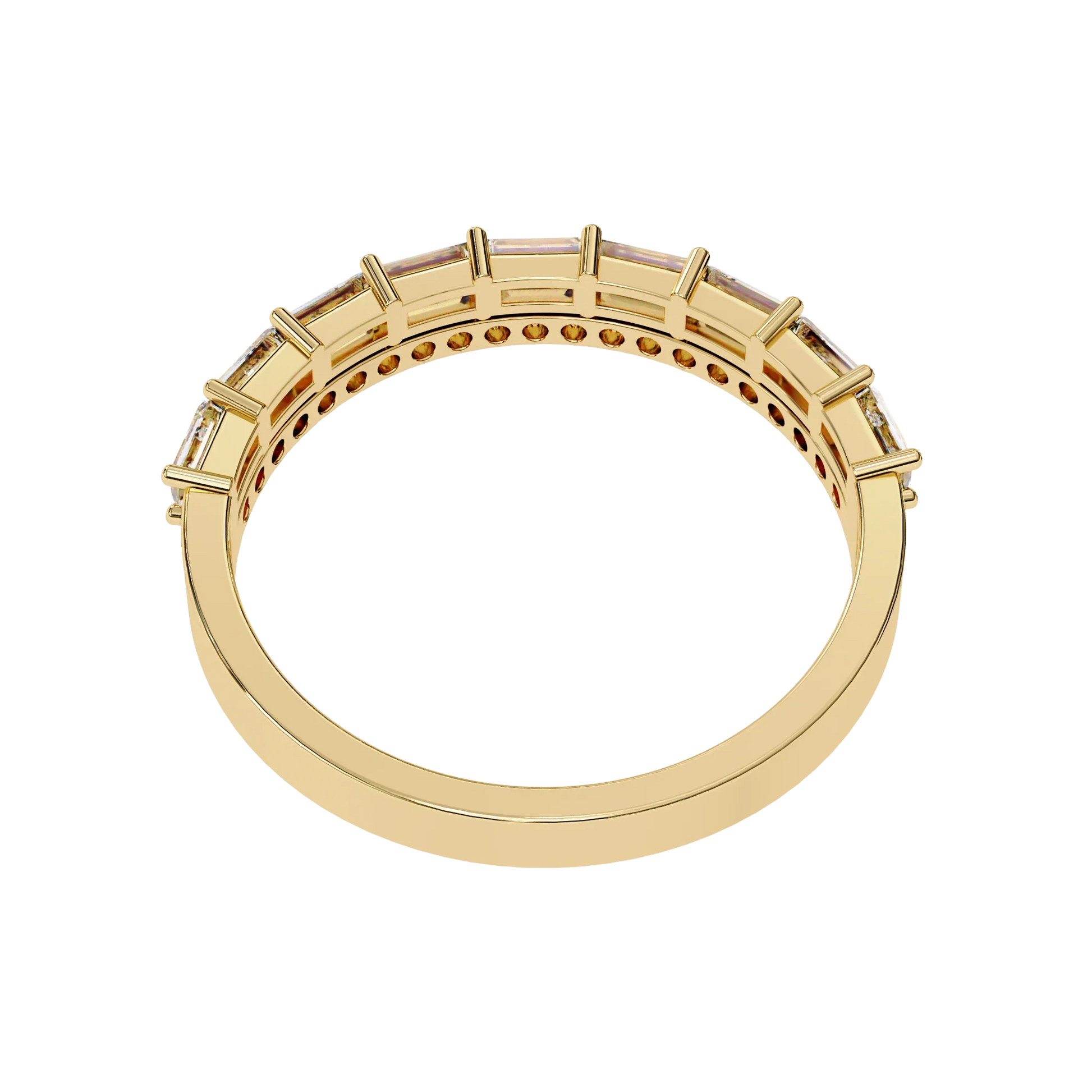 Radiant Harmony Gold Diamond Band Carat Link Jewels